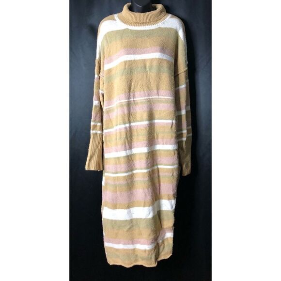 Free People x FP Beach Atlas Sweater Striped Pullover Dress $168 Medium - Picture 5 of 6